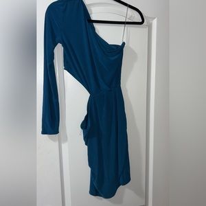 One shoulder cut out mini dress